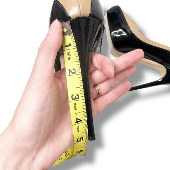 Jimmy Choo Shoe Sepia 2 Toned Platform Pump Camel / Black Women’s Size 38.5 (8) - Picture 9 of 10